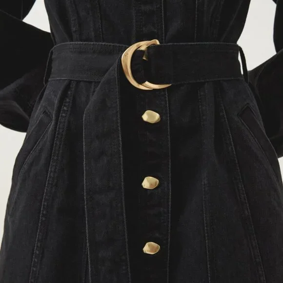 AJE Maya Denim Midi Dress - Picture 4 of 8